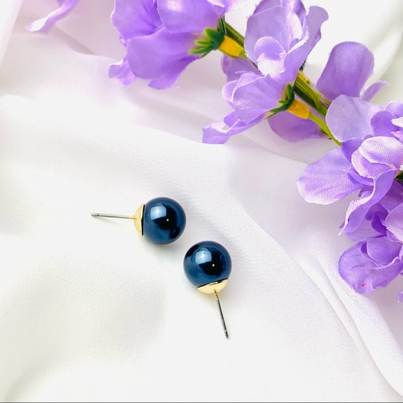 🌹Charter Club GLD NAVY 12MM STD ER Pearl tower stud Earring Jewellery fo… - Picture 6 of 7